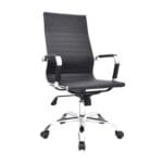 silla boss presidencial negra cromada