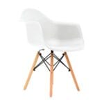 silla eames con brazos blanca