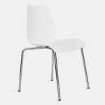 Silla Brenda Decorativa Blanca – Diseño moderno y resistente