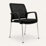 🪑 Silla Pinko Fija Negra Interlocutora – Diseño Contemporáneo y Funcional