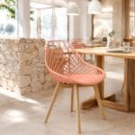 silla turia decorativa rosa salmon
