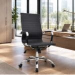 silla boss presidencial negra cromada