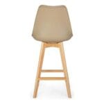 Silla Ema Tapiz Bar Beige – Elegancia y confort para barras y cocinas - Imagen 3
