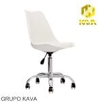 Silla Ema Tulip Giratoria Blanca – Diseño moderno y confort ejecutivo - Imagen 5