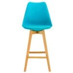 Silla Ema Tapiz Bar Turquesa – Elegancia y confort para barras y cocinas - Imagen 2
