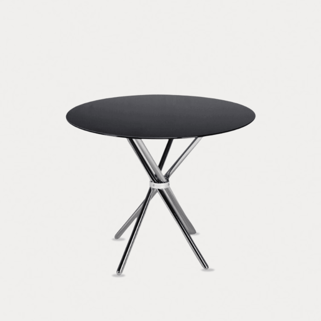 10 ⚫ Mesa Nodos Vidrio Negro Marmoleado – Diseño Moderno y Resistente - Imagen 1