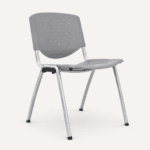 🪑 Silla Prisma Fija gris de polipropileno con estructura robusta