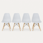 Set de 4 Sillas Eames Nórdica Gris  Sofisticadas