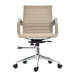 🪑 Silla Boss Gerencial Beige de Oficina – Elegancia y Confort