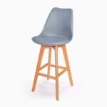 Silla Ema Tapiz Bar Gris – Elegancia y confort para barras y cocinas