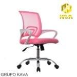 Silla Atlantis Ejecutiva cromada Rosa - Estilo Moderno