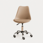 🪑 Silla Ema Tulip Giratoria Beige: Estilo, Confort y Funcionalidad para Oficinas Modernas