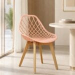 silla turia decorativa rosa salmon