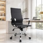 silla boss presidencial negra cromada