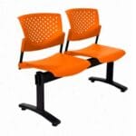 🪑 Silla de Espera Butterfly 2 asientos Naranja – Diseño Moderno y Espacios Eficientes - Imagen 2