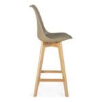 Silla Ema Tapiz Bar Beige – Elegancia y confort para barras y cocinas - Imagen 2
