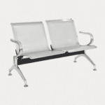 Silla de Espera 2 Asientos en Acero Cromado – Resistente y Elegante