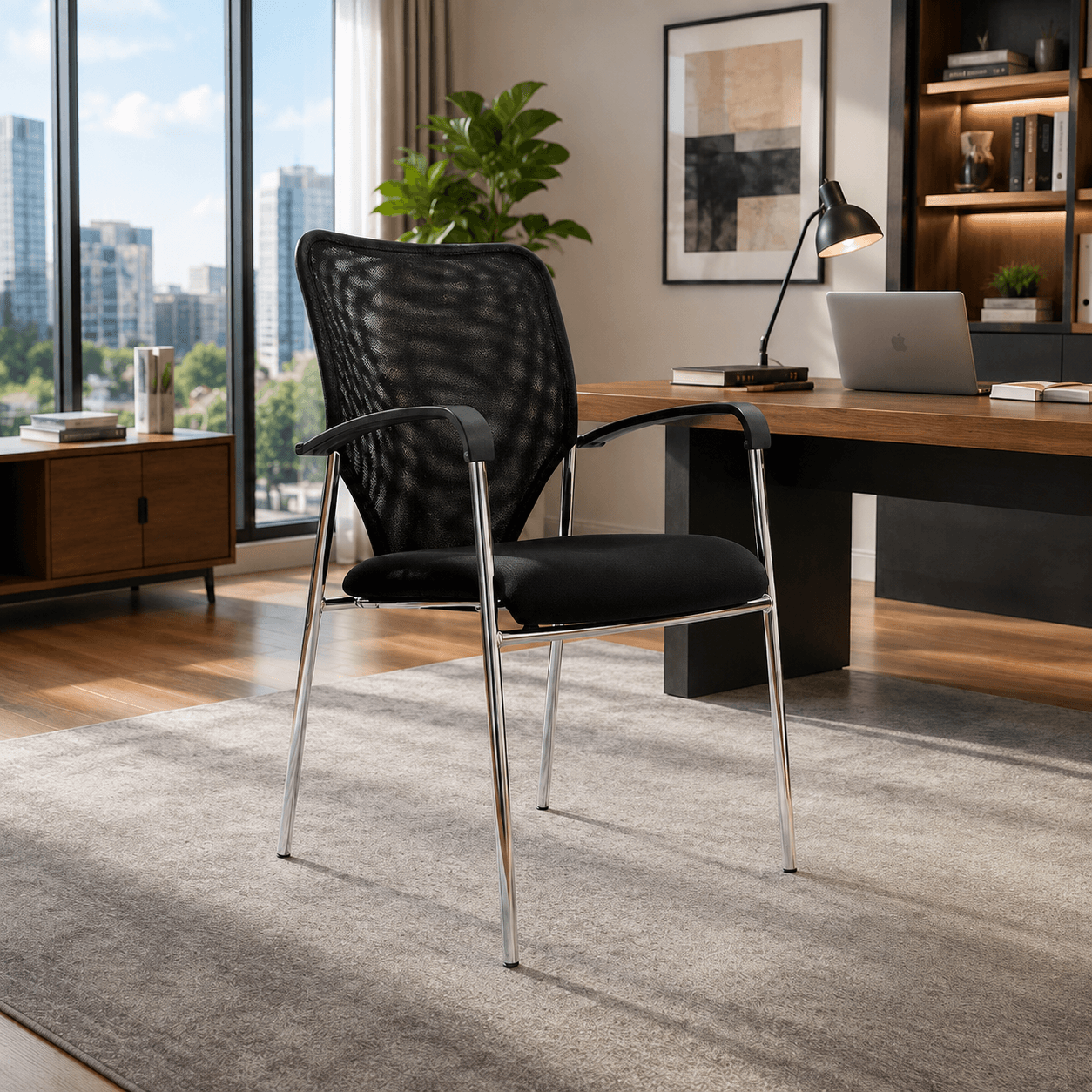 🪑 Silla Penélope Fija – Ventilación y Estilo para Ambientes Profesionales