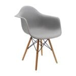 silla eames con brazos gris