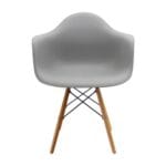 silla eames con brazos gris