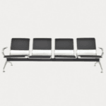 SILLA DE ESPERA 4 ASIENTOS TAPIZADO PARCIAL (TANDEM - BUTACA)