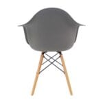 silla eames con brazos gris