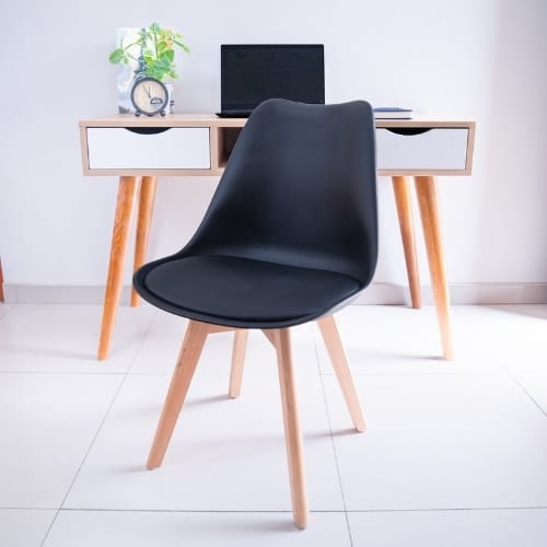 silla ema tulip negra