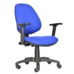 💼 Silla Rudy Ejecutiva Azul con Brazos Regulables – Confort y Funcionalidad en tu Oficina