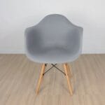 silla eames con brazos gris
