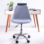 silla ema tulip gris giratoria