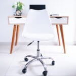 silla ema tulip giratoria blanca
