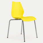 Silla Brenda Decorativa Amarilla – Diseño moderno y resistente