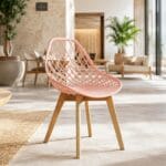 silla turia decorativa rosa salmon