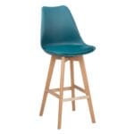 Silla Ema Tapiz Bar Verde Jade – Elegancia y confort para barras y cocinas