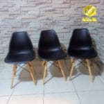 🪑 Set de 3 Sillas Eames Nórdica Negra Sofisticadas – GrupoKava
