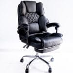 silla brot presidencial cromada ejecutiva reclinable con reposapiés