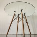 Mesa Eames Vidrio 100 cm — Elegancia y Estilo Contemporáneo - Imagen 3