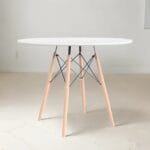 Mesa Eames Round Blanca 100 cm – Estilo y Funcionalidad