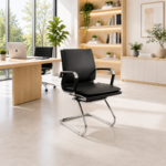 🪑 Silla Alemania Trineo Fija – Elegancia Ejecutiva y Estructura Robusta