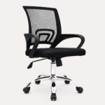 Silla Atlantis Ejecutiva Cromada Negra - Estilo Moderno