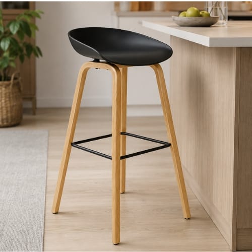 silla de bar misuri negra