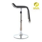 Silla de Bar Glen Alta Regulable con Asiento Acolchado en Cuero PU Negro - Imagen 5