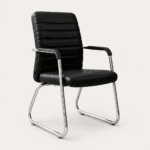 🪑 Silla Isis Cuero Trineo Fija – Estilo Ejecutivo y Comodidad Profesional