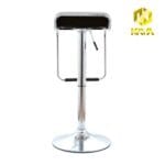Silla de Bar Glen Alta Regulable con Asiento Acolchado en Cuero PU Negro - Imagen 8