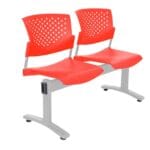 🪑 Silla de Espera Butterfly 2 asientos Roja – Diseño Moderno y Espacios Eficientes