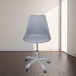 silla ema tulip gris giratoria