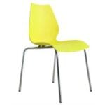 Silla Brenda Decorativa Amarilla – Diseño moderno y resistente