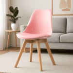 Silla Ema Tulip Rosa – Diseño Nórdico y Ergonómico - Imagen 2