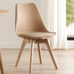 Silla Ema Tulip Beige – Diseño Nórdico y Ergonómico