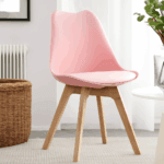 Silla Ema Tulip Rosa – Diseño Nórdico y Ergonómico
